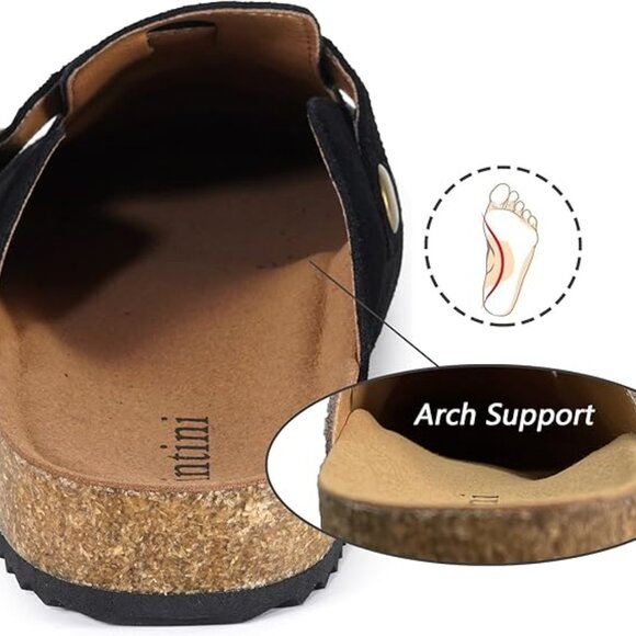 Womens Suede Clogs (8#) - Picture 3 of 8